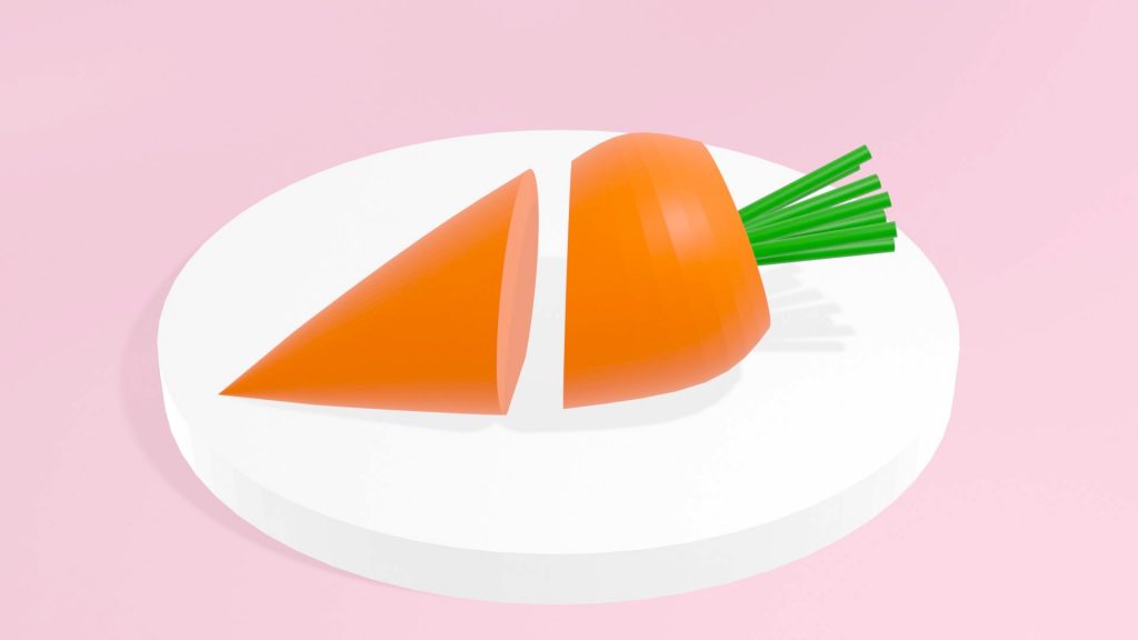 blenderオブジェクトを二等分する方法
