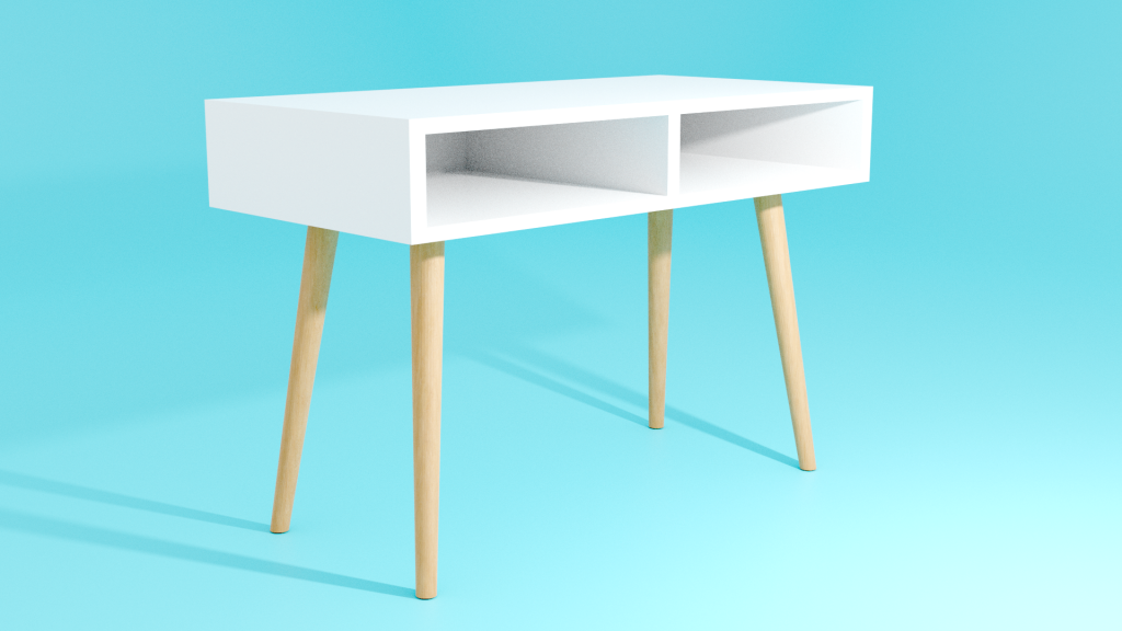 blenderで机のモデリング