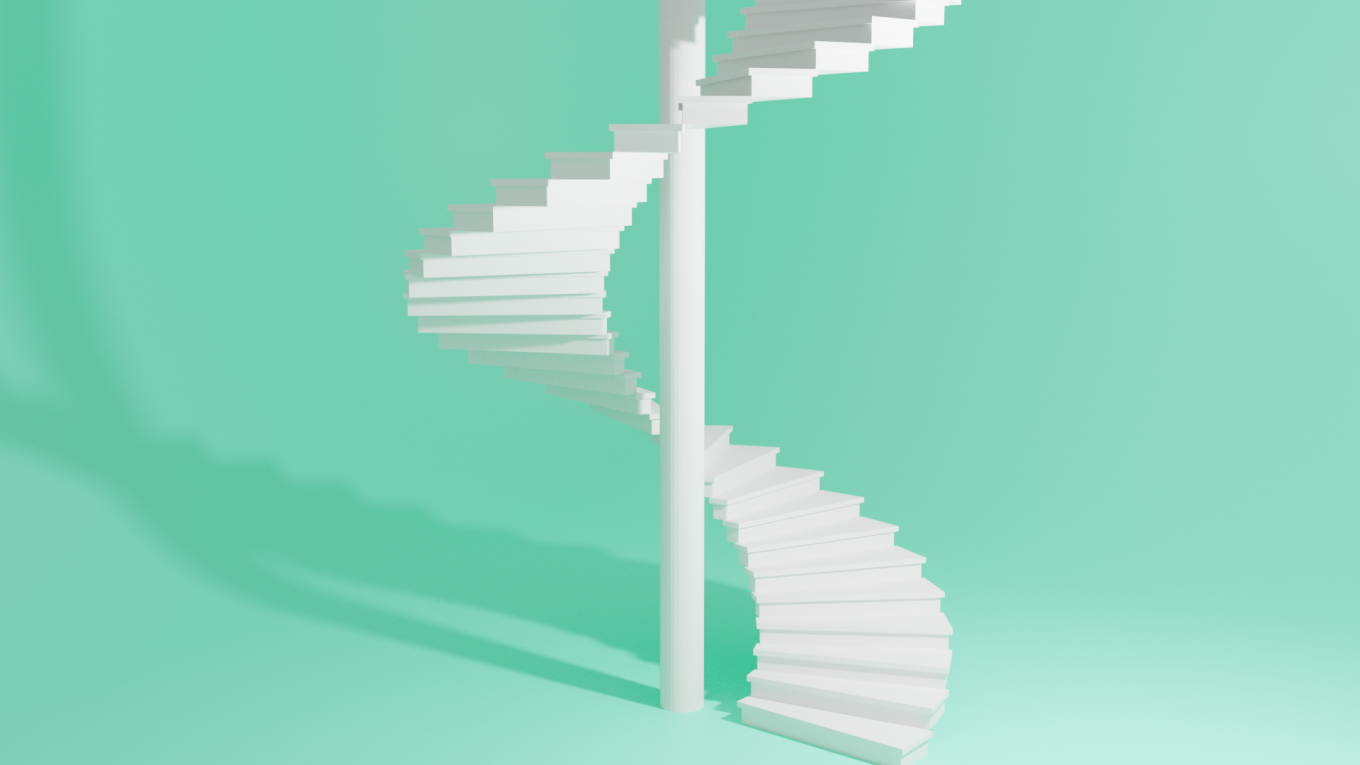 blender螺旋階段の作り方